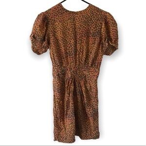 3/$15 Twenty8twelve 100% silk shoe sleeve animal print mini dress (D5)